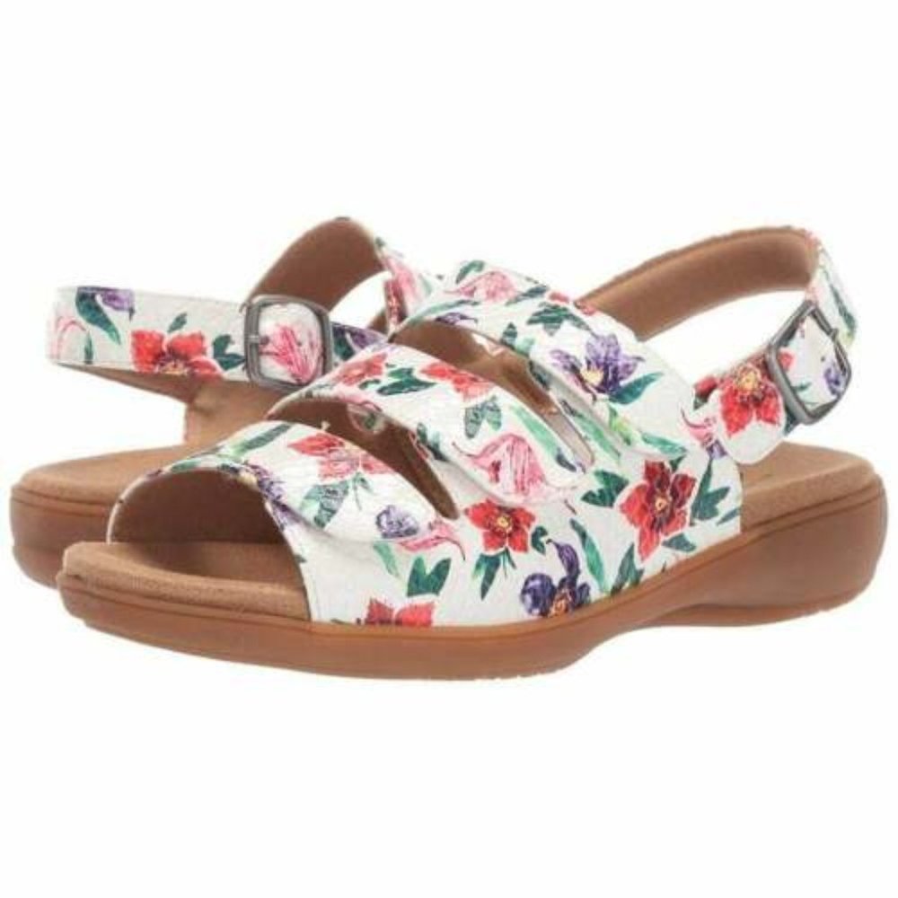 New Trotters Women's Vine Sandal - Multi Floral Size 8
